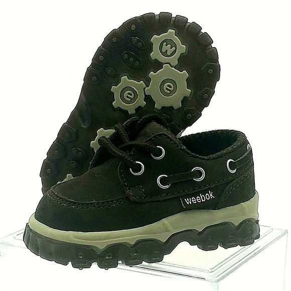 Weebok Reebok Baby Toddler Brown Nubuck Lace Up Lo - Picture 1 of 7